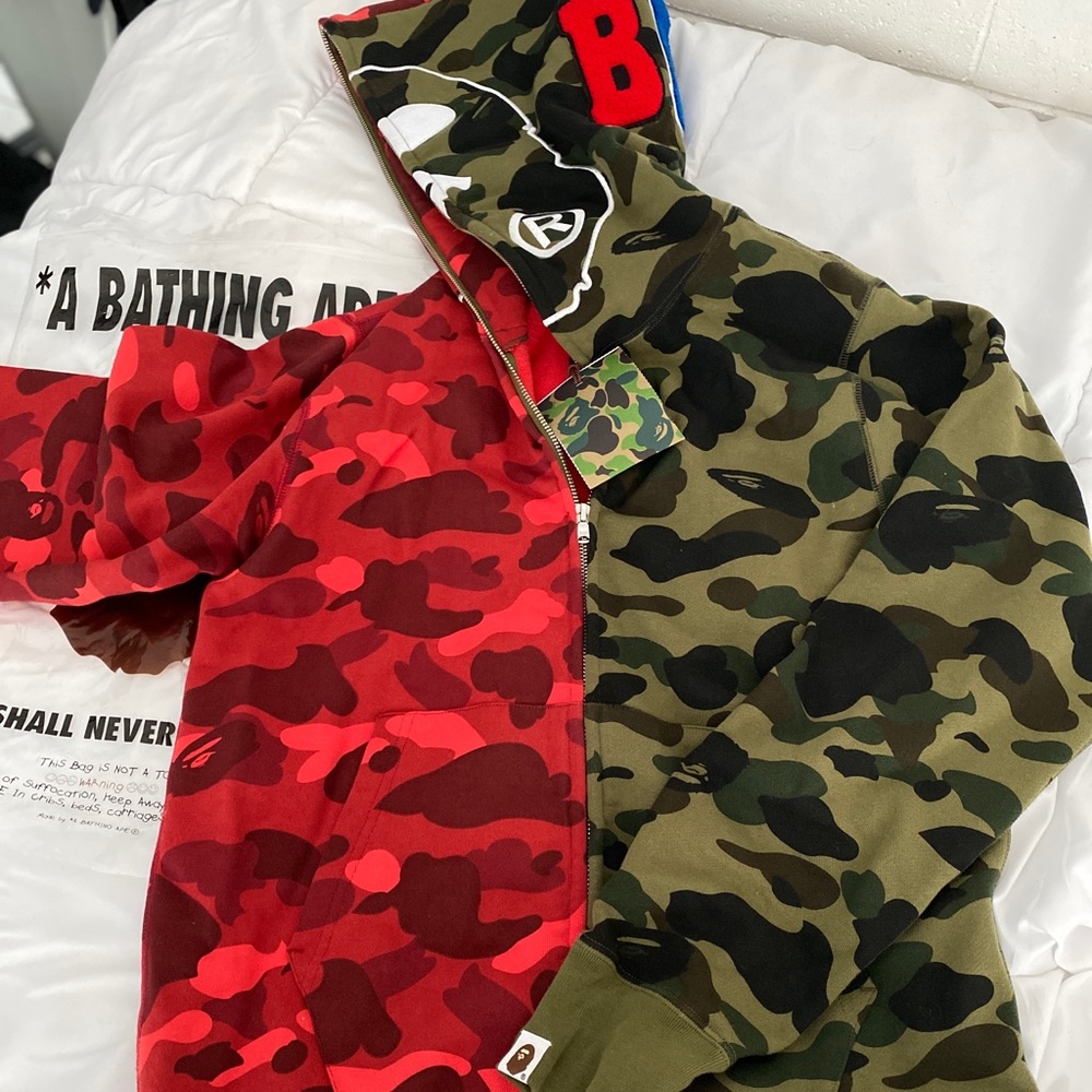 Bape zip hoodie